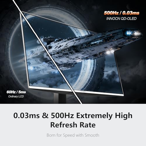 INNOCN 27" QD-OLED 1440P 500Hz Gaming Monitor, G-SYNC Compatible, GA27M1Q - style: 2K 500Hz/QD-OLED