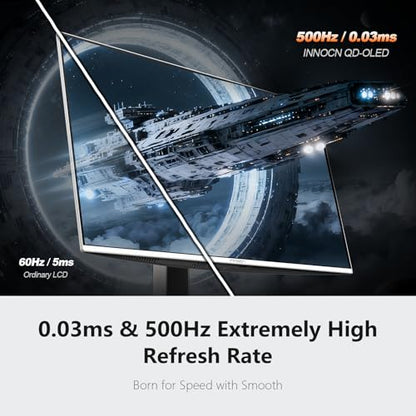 INNOCN 27" QD-OLED 1440P 500Hz Gaming Monitor, G-SYNC Compatible, GA27M1Q - style: 2K 500Hz/QD-OLED