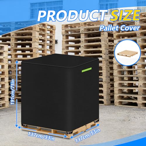 Pallet Cover, 600D Oxford Waterproof Reusable Tarp, 48 x 48 x 60 in - size: 48*48*60in