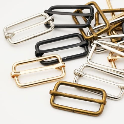 DEVPSISR Metal Buckles Adjustable Slide for Purse Bag Hardware Making Supplies Backpack replacement Hardware Pin Strap Buckle - color: 1-1/2" Gold 20pack, size: 1-1/2"