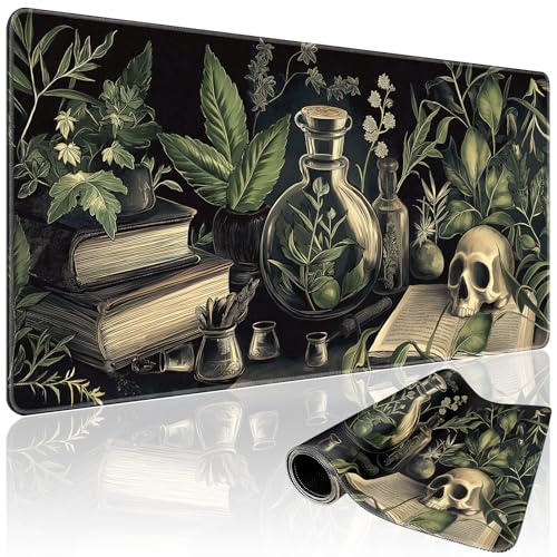 Gothic Dark Botanical Large Gaming Mouse Pad Desk Mat 31.5"x15.7" - color: Gothic Dark Botanical