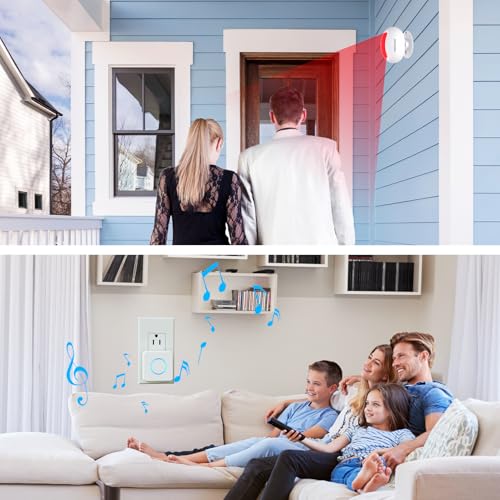 Motion Sensor Door Chime, Wireless Motion Alarm Indoor for Business Entry - style: 1 Rreceiver 3 Sensors