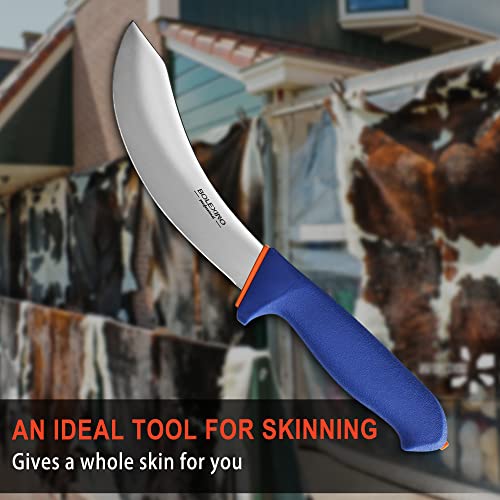6" Skinning Butcher Knife, X50CrMoV15 Steel, Non-Slip SoftGrip - style: Skinning Knife