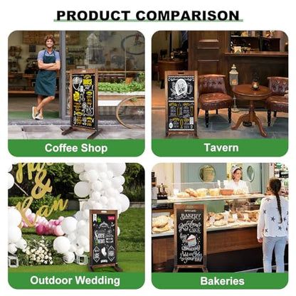 Pubell Magnetic Sandwich Chalkboard Board Signs - color: T-brown