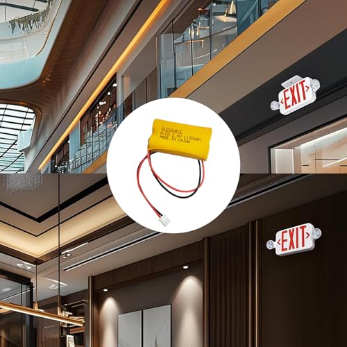 XUNTU 2.4V 1100mAh Exit Sign Battery Replacement for Exitronix 10010036 Lithonia 10010034 Interstate NIC1394 BEL-179 Exit Sign Emergency Light (10 Pack) - size: 10 PCS 1100mAh