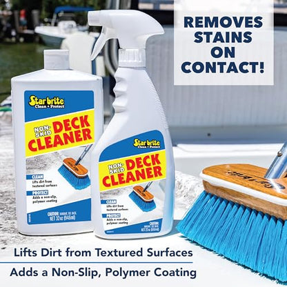 STAR BRITE Non-Skid Deck Cleaner & Protectant - Ultimate Boat Deck Wash - Protects Against Future Stains & UV - Ideal for Fiberglass, Vinyl, Plastic & Painted Surfaces -1 Gallon (085900) - style: 128 OZ Gallon