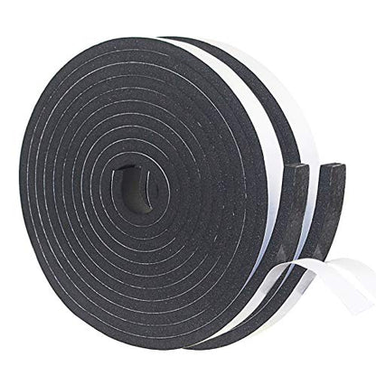 DGSL Foam Weather Stripping, 1" x3/8", 33Ft Door Window Seal Tape - size: 1In x 3/8In x 33Ft