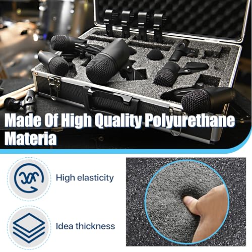 2 PCS Polyethylene Foam Block 12 x 10 x 3.5 In Black Packing Sheet,Thick Foam Padding Cuttable Foam Inserts for Crafts,Cases and Boxes Packing,Black