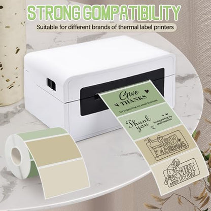 Starboling 3" x 2" Thermal Labels,Self-Adhesive Rectangle Thermal Printer Sticker,for Price,Barcode,Mailing,Name（Green Gradient） - color: 2''x3''gradient Green, size: 2''x3''