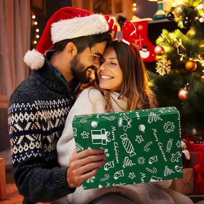 Christmas Poly Mailers 6x9 Inch 100 Pcs, Green Merry Christmas - color: Green Merry Christmas, size: 6x9 Inch 100Pcs