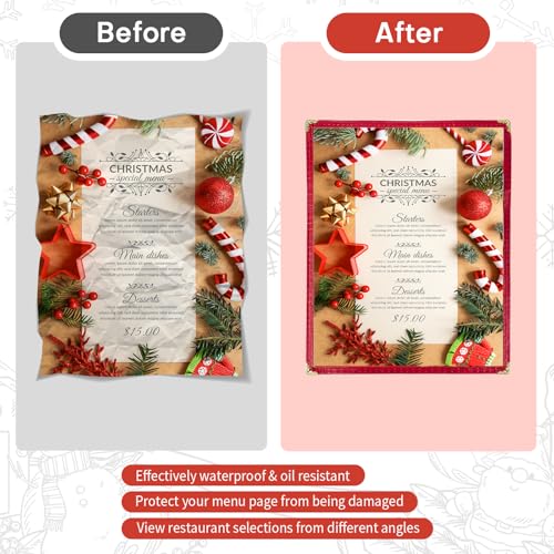 8.5 x 11 Menu Covers, 10 Pack 1 Page 2 View Event Menu - size: 8.5"x 11" (1 Page, 2 View)