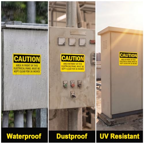 10 PCS Caution Keep Electrical Panel Clear for 36 Inches, 5" x 7"