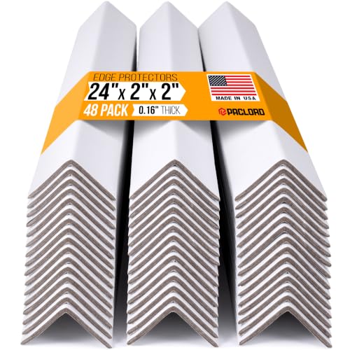 24" x 2" x 2" Reinforced Cardboard Edge Protectors, Pack of 48 - color: Thickness: 0.16", size: Pack of 48