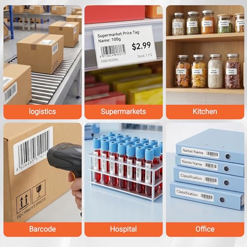 Premium 1744907 Labels | Compatible with DYMO LabelWriter 450/450 Turbo/4XL | 4" x 6" Direct Thermal Shipping Labels, 220 Labels/Roll, 6 Rolls (1320 Labels)