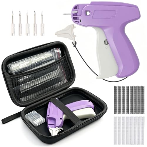 Stitch Gun for Clothes, Handheld Stitching Gun Kit with Carry Case, 5 Needles, 1000 Black & 1000 White 5mm Fasteners, Quick Clothing Fixer Sewing Kit