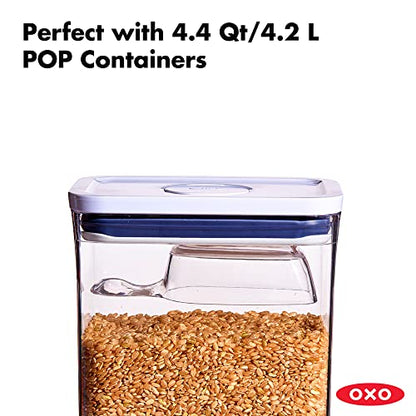 OXO Good Grips POP Container 1/2 Cup Scoop, Clear (Pack of 2)
