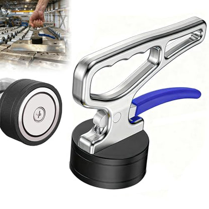 Magnetic Pickup Tool, Heavy Duty Manual Lifting Magnet with Quick Release, Magnet Pickup Tool with Ergonomic Handle for Iron Plate for Iron Plate,Tool Steel,Laser Cutting