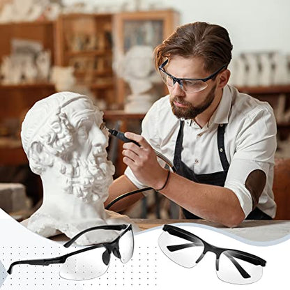 Kathfly 36pcs Safety Glasses Work Scratch Resistant Glasses,White - color: White