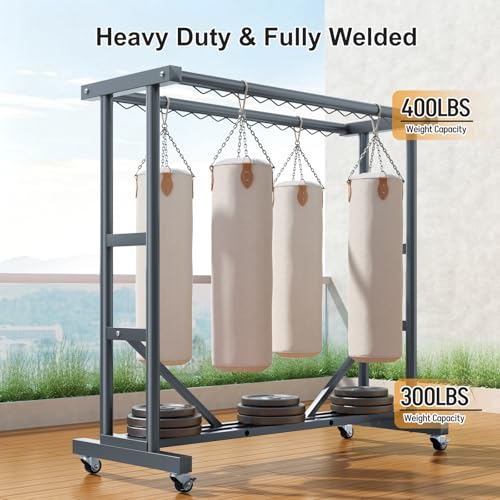Stainless Steel Rolling Clothes Rack, 55 Inch Large Size, 700 LBS Capacity - color: Gray