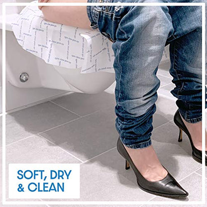Extra Large Disposable Waterproof Toilet Seat Covers, Travel, Work & School - color: Sit & Stay Safe