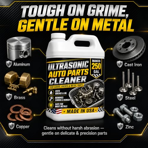 Ultrasonic Cleaner Solution for Carburetors & Car Parts 1 Gal | Made in US