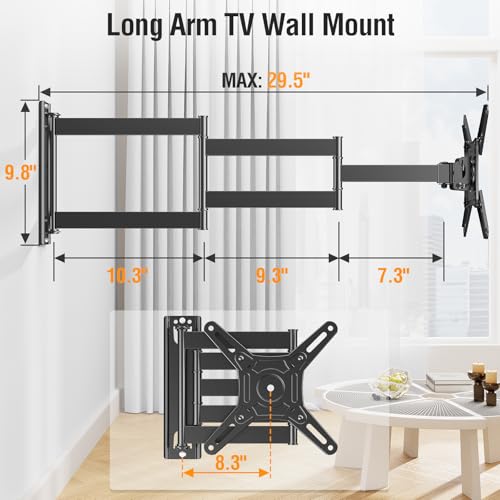 ELIVED 29.5in Long Arm TV Mount for 14-42" TVs Monitors, Max VESA 200x200 - size: 5 Arms: 29.5"