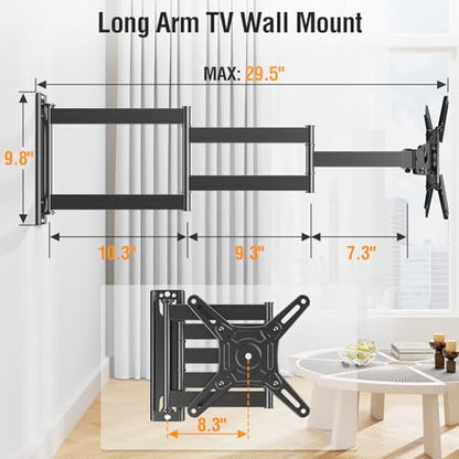 ELIVED 29.5in Long Arm TV Mount for 14-42" TVs Monitors, Max VESA 200x200 - size: 5 Arms: 29.5"