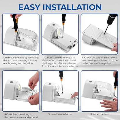 CINOTON 26W LED Wall Pack Light with Dusk to Dawn Sensor 5000k White 2 Pack - color: White, size: 2 Pack-5000k