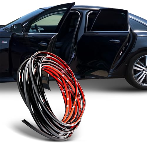 True Line Automotive L Shaped Car Door Edge Guards - 18 FT Car Door Edge Protector - Ultra-Durable Door Edge Guard with 3M Adhesive, Universal Fitting, Scratch Protection for Car Doors, Lightweight - size: 18 Foot