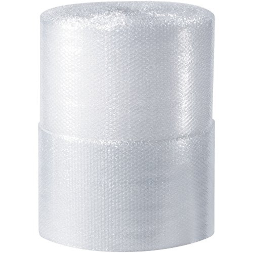 BOX USA Bubble Cushioning Wrap Roll, 24 Inch x 125 Feet, 1/2" Large Bubble, Perforated Every 12 Inches, Ships Parcel, for Packing, Shipping and Moving (2 Rolls)