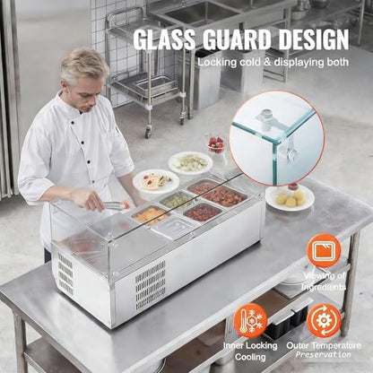 Refrigerated Condiment Station 130W 304SS - size: Medium