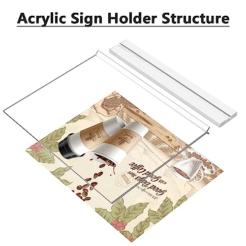 MaxGear Acrylic Sign Holder Horizontal Double Sided Display Stand 6 Pack - size: 6 Pack 11x8.5