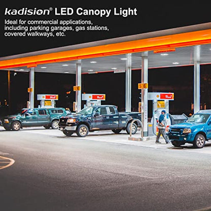 kadision 80W LED Canopy Light Outdoor, 8800LM 0-10V Dimmable