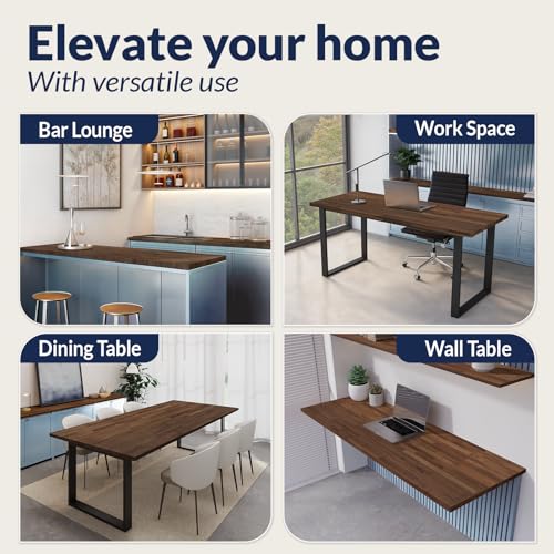 Howizz 48 x 25 in. Solid Wood Table Top, Dark Walnut Stained Acacia Desktop for Standing Desk/Office Tabletop/Countertop, 1in. Thick - color: 2 - Dark Walnut, size: 48"L x 25"W x 1"Th