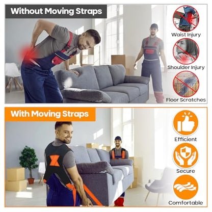 Moving Straps,2-Person Lifting & Moving System,Furniture Lifting Straps with Chest Buckle for Furniture,Mattresses,Appliances,Heavy Objects up to 1000lbs - style: 2-Person Lifting & Moving System