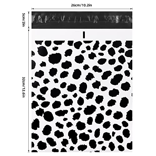 10x13 Inch Poly Mailers, Leopard Pattern, 100 Pack Self Sealing - color: Black Leopard