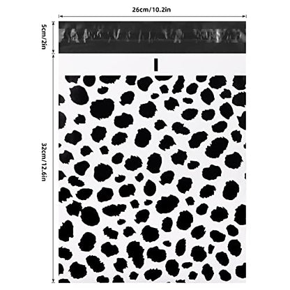 10x13 Inch Poly Mailers, Leopard Pattern, 100 Pack Self Sealing - color: Black Leopard