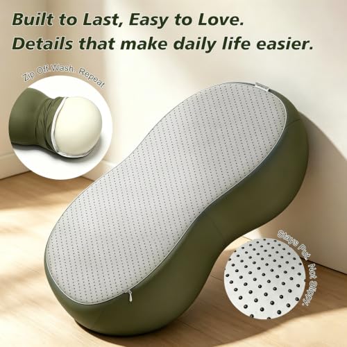 Foot Rest Under Desk, Ergonomic Memory Foam Under Desk Footrest - color: Soft Sage