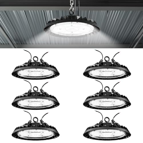 Sunco 6 Pack UFO LED High Bay Light, 150W, 5000K, 21000LM, Dimmable - size: 6 Pack