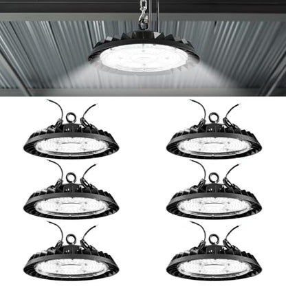 Sunco 6 Pack UFO LED High Bay Light, 150W, 5000K, 21000LM, Dimmable - size: 6 Pack