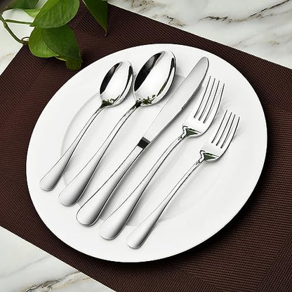 Silverware Set for 8, 40 Piece Stainless Steel Flatware Utensil Cutlery Set - size: 40 Piece, style: Modern