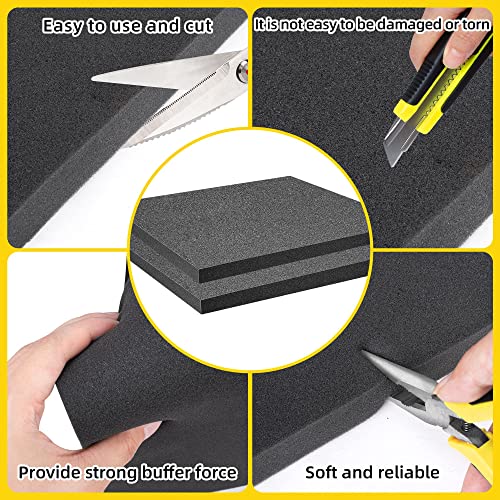8 Pcs Polyurethane Foam Sheet, 16x12x1 in Cuttable Foam Inserts for Cases - size: 16 x 12 x 1 Inch