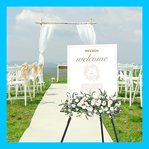 MEEDEN Wooden Easel Stand for Display: Black Wood Tripod for Wedding Sign - color: Black