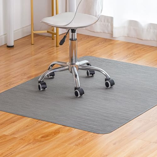 Baroyal Office Chair Mat for Hardwood Floor, Anti-Slip PVC, 30 x 48 Inch - color: Light Grey, size: 30" x 48"