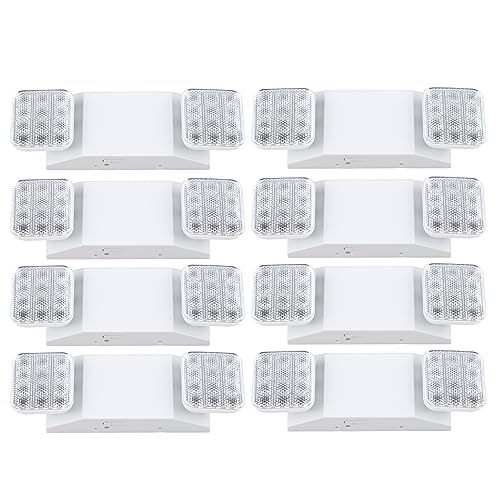 KASTLITE Commercial LED Emergency Light, Square Style, 8-Pack Set - color: WHITE - SQUARE, size: 8 Pack