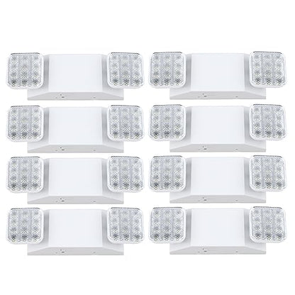 KASTLITE Commercial LED Emergency Light, Square Style, 8-Pack Set - color: WHITE - SQUARE, size: 8 Pack