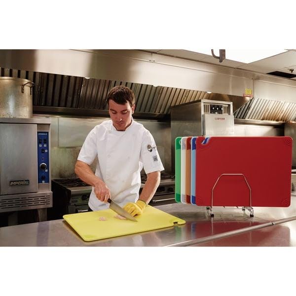 San Jamar Cutting Board,18x24 in,Yellow CBG182412YL - 1 Each - color: Yellow, size: 24"L x 18"W