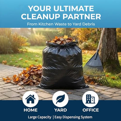 40-45 Gallon Trash Bags Unscented, 35'' x 40'', Black, 120 Count - color: 40-45 Gallon | 120 Count, size: 120 Count(pack of 1)