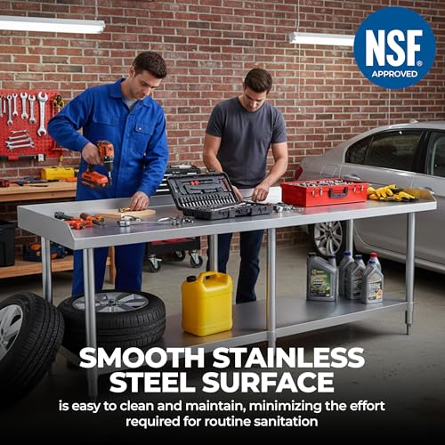 72" x 24" Stainless Steel Equipment Stand, 24" Tall - size: 72" x 24"