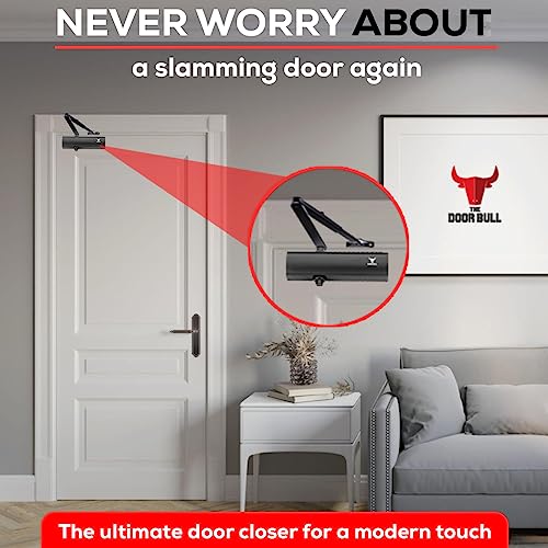 The Door Bull Commercial/Residential Grade Door Closer - size: 2000 Series, style: Matte Black